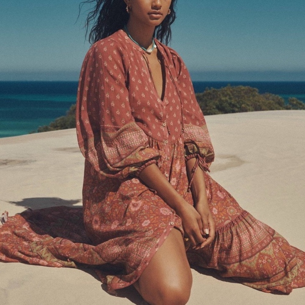Spell & The Gypsy Utopia Gown Berry - Picture 9 of 11